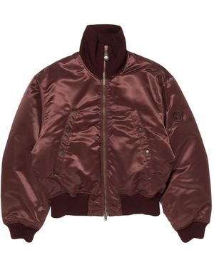 Acne Studios Satin-Finish Bomber Jacket - Red