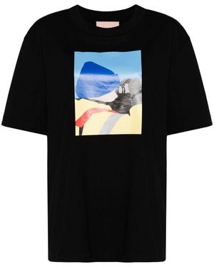 Plan C Graphic-Print T-Shirt - Black