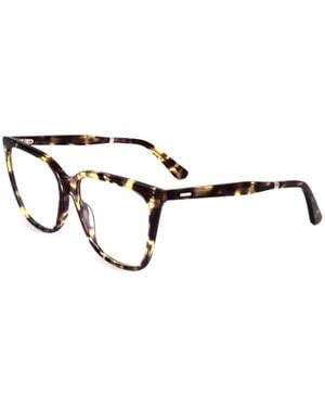 Calvin Klein Tortoiseshell-Effect Square-Frame Glasses - White