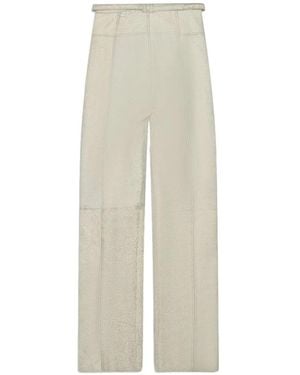 DIESEL Treated Leather Pants - White