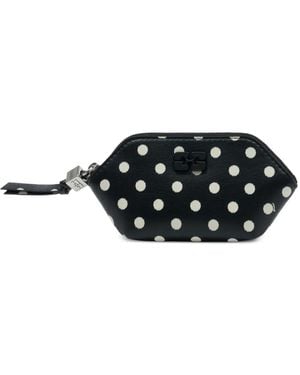 Ganni Polka-Dot Purse - Black