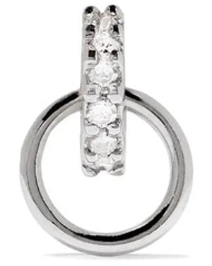 Maria Black 14Kt Lila Diamond Hoop Stud - White
