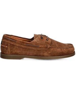 GANT Lace-Up Suede Boat Shoes - Brown