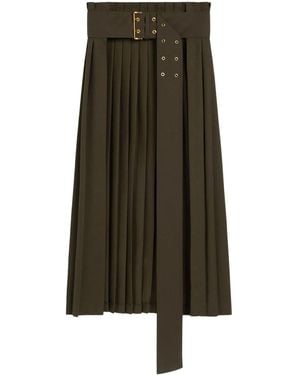 Ami Paris Pleated Skirt - Green