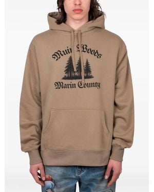 Afield Out Hoodie Mit Grafischem Print - Natur