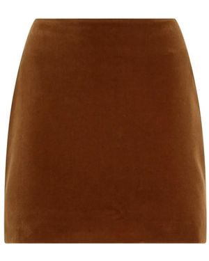 Blazé Milano Minifalda Coci Smiley De Terciopelo - Marrón