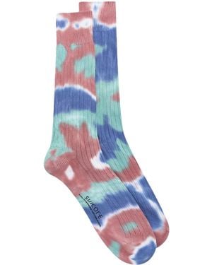 Suicoke Tie-Dye Cotton Socks - Blue