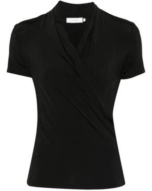 Andiata Fifi 2 Short-Sleeve V-Neck Top - Black