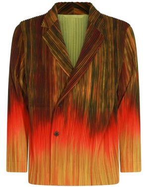 Homme Plissé Issey Miyake Pleated Blazer - Orange