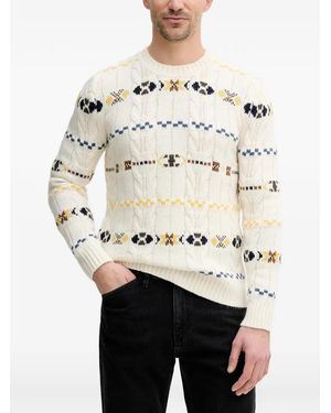 Benetton Cable-Knit Pattern Jumper - Natural