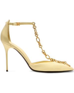 Balmain Sync Shiny Lambskin Stilettos - Metallic