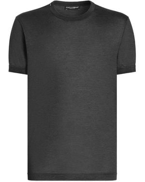 Dolce & Gabbana Silk T-Shirt - Black