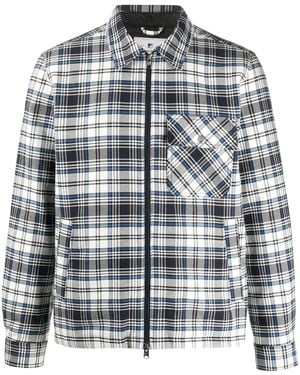 Woolrich Checkered Zipped Jacket - Gray