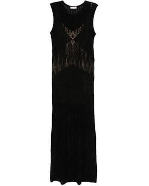Liu Jo Long Openwork Knit Dress - Black