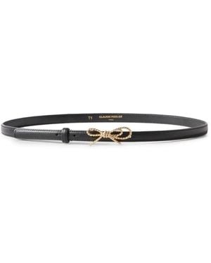 Claudie Pierlot Bow Buckle Belt - White