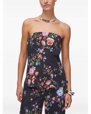 Liu Jo Floral-Print Top - Blue