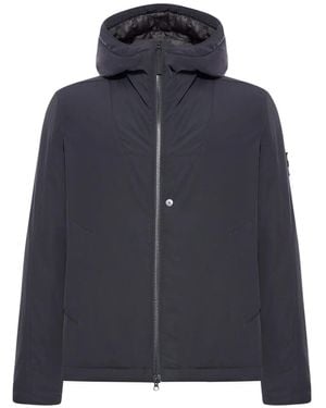 Stone Island フーデッド パデッドジャケット - ブルー