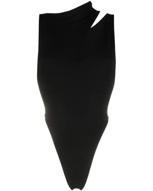 MANURI Body Bambina Con Aberturas - Negro
