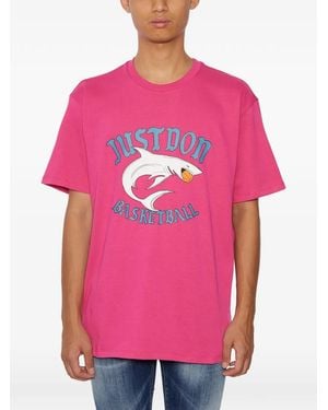 Just Don Crew-Neck T-Shirt - Pink