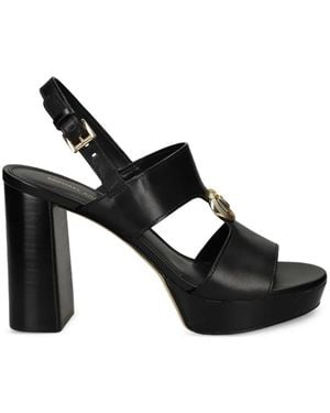 MICHAEL Michael Kors Erin Buckle Logo Sandals - Black