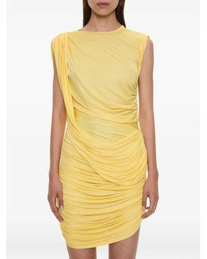 Christopher Esber Verve Draped Sleeveless Fitted Mini Dress - Yellow