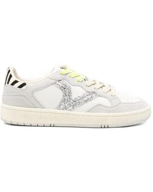 Victoria Smash Sneakers Im Glitter-Look - Weiß