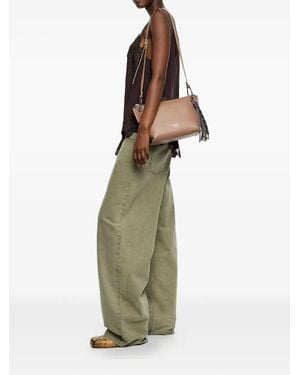 Bimba Y Lola レザー ショルダーバッグ - ホワイト