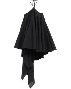 Jacquemus Pleated Asymmetrical Dress - Black