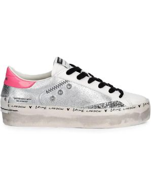 Crime London Glitter-Detail Platform Trainers - White