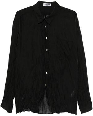 LA PISCINE Buttoned Long-Sleeve Shirt - Black