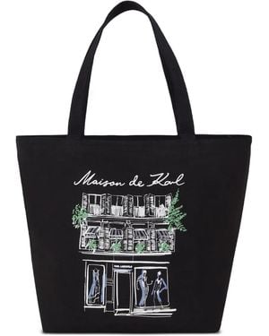Karl Lagerfeld K/Sketch Reversible Shopper Tote Bag - Black
