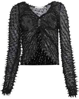 Christopher Esber Top Shibori Con Decorazione - Nero