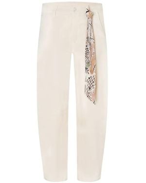 Cambio Scarf-Detailed Trousers - White