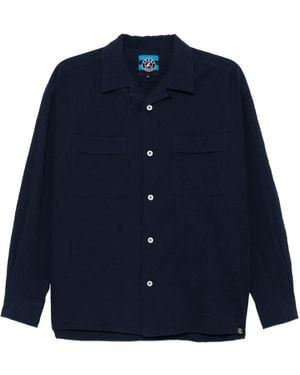 SPORT b. by agnès b. Camicia Con Trama Seersucker - Blu