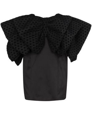 ROTATE BIRGER CHRISTENSEN Natalie Oversized-Bow Minidress - Black