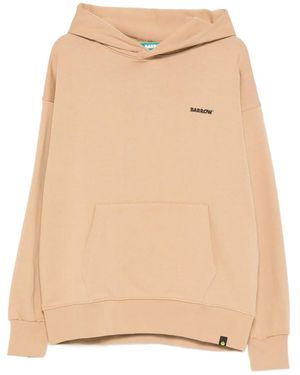 Barrow Logo-detail long-sleeve hoodie - Neutro