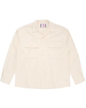 Son Of The Cheese Soft Flap-Pocket Spread-Collar Shirt - Natural