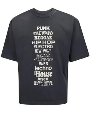HTC Calypso Music-Print Stud-Embellished T-Shirt - Blue