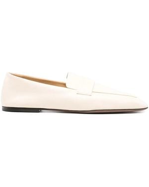 The Row Square-Toe Loafers - Natural
