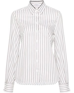 Brunello Cucinelli ストライプ シャツ - ホワイト