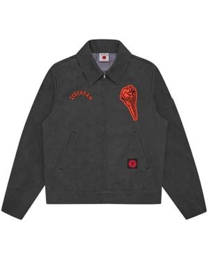 ICECREAM Cone-Patch Overshirt - Grey