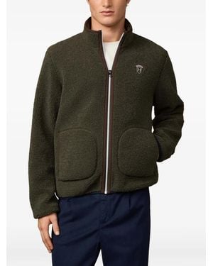 Hackett Jacke Aus Heritage Badge-Teddy - Schwarz