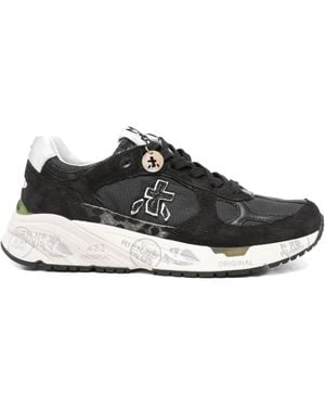 Premiata Mased Leopard-Print Trainers - White