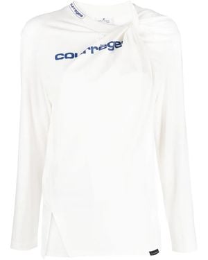 Courreges ダブルレイヤー トップ - ホワイト
