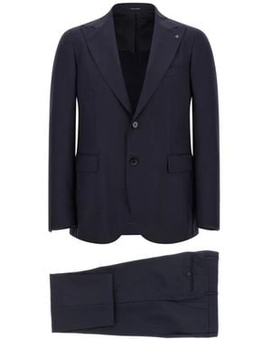 Tagliatore Costume Vesuvio À Veste À Simple Boutonnage - Blue