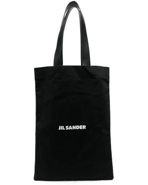 Jil Sander Logo Large Tote - Black