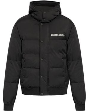 Moschino Doudoune À Logo Imprimé - Noir