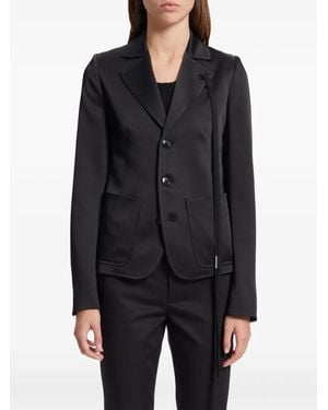 Ann Demeulemeester Single-Breasted Fitted Jacket - Black