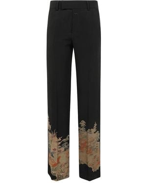 Ibrigu Floral-jacquard Trousers - Black