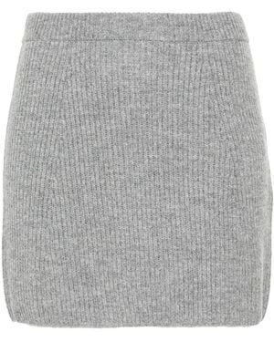 Sportmax Wool Knitted Skirt - Grey